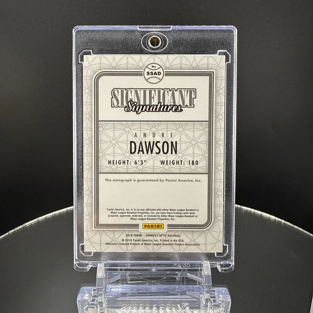 2016 Panini Donruss Optic Significant Signatures Andre Dawson Auto